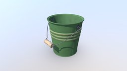 Bucket bucket, low-poly-model, low-poly, lowpoly, eimer