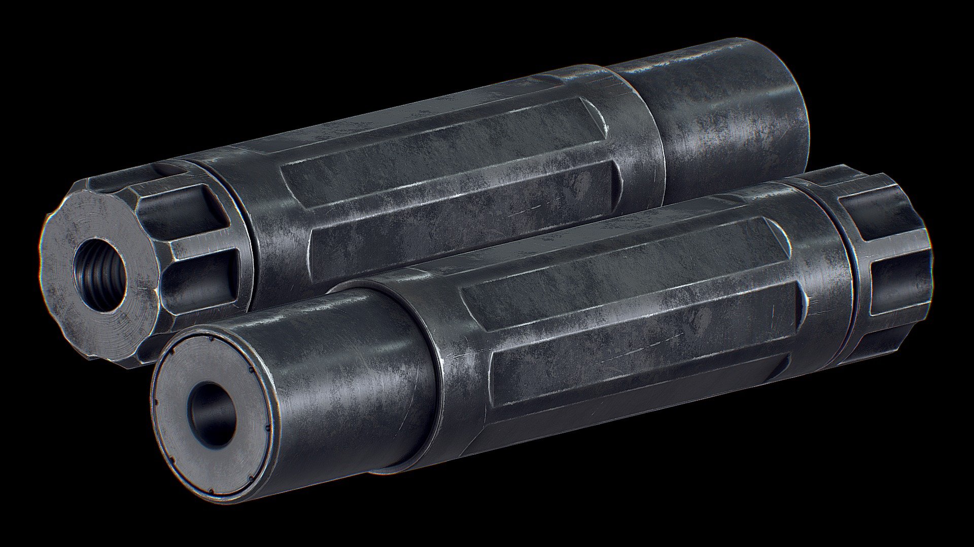 This model is free, so please consider liking it. Subscribe for more models like this one!

Features:



Not sure what model this particular silencer is, I've just modeled the first thing I've liked :) 

1 4x2K texture (OP, but you can always scale it down)


How I made it:



Modeled in Plasticity, Uv’d in Blender, Sculpted in Zbrush, baked in Marmoset Toolbag and textured in Substance Painter.

Made in ~16H

This project on ARTSTATION: HERE


Check out my Socials:
linktr.ee/valterjherson

Available for part time work! Contact me!

This model is free to use, please consider subscribing to my socials!

If you plan to use this model in your projects, please let me know!


My other projects:



skfb.ly/oKtFR

skfb.ly/ouIYY

skfb.ly/owyQQ

skfb.ly/ouEUR

skfb.ly/ouIZz

skfb.ly/ow9EQ

skfb.ly/oxYT8

skfb.ly/ouXLO

skfb.ly/oxPn8

skfb.ly/oxVH6

skfb.ly/oyqVG

skfb.ly/ov9u7
 - DTKP Suppressor/Silencer Lowpoly Gameready - Download Free 3D model by valterjherson1 3d model