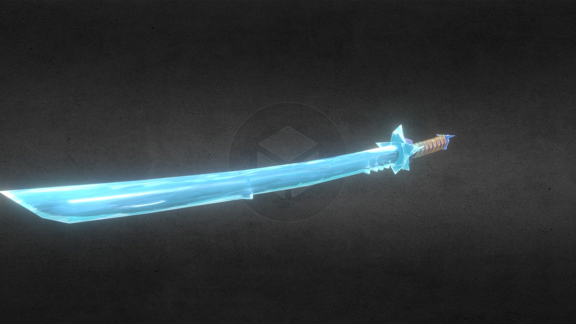 My new Sword asset. It's an Ice Sword. A Sword made out of ice, literally perhaps 3d model