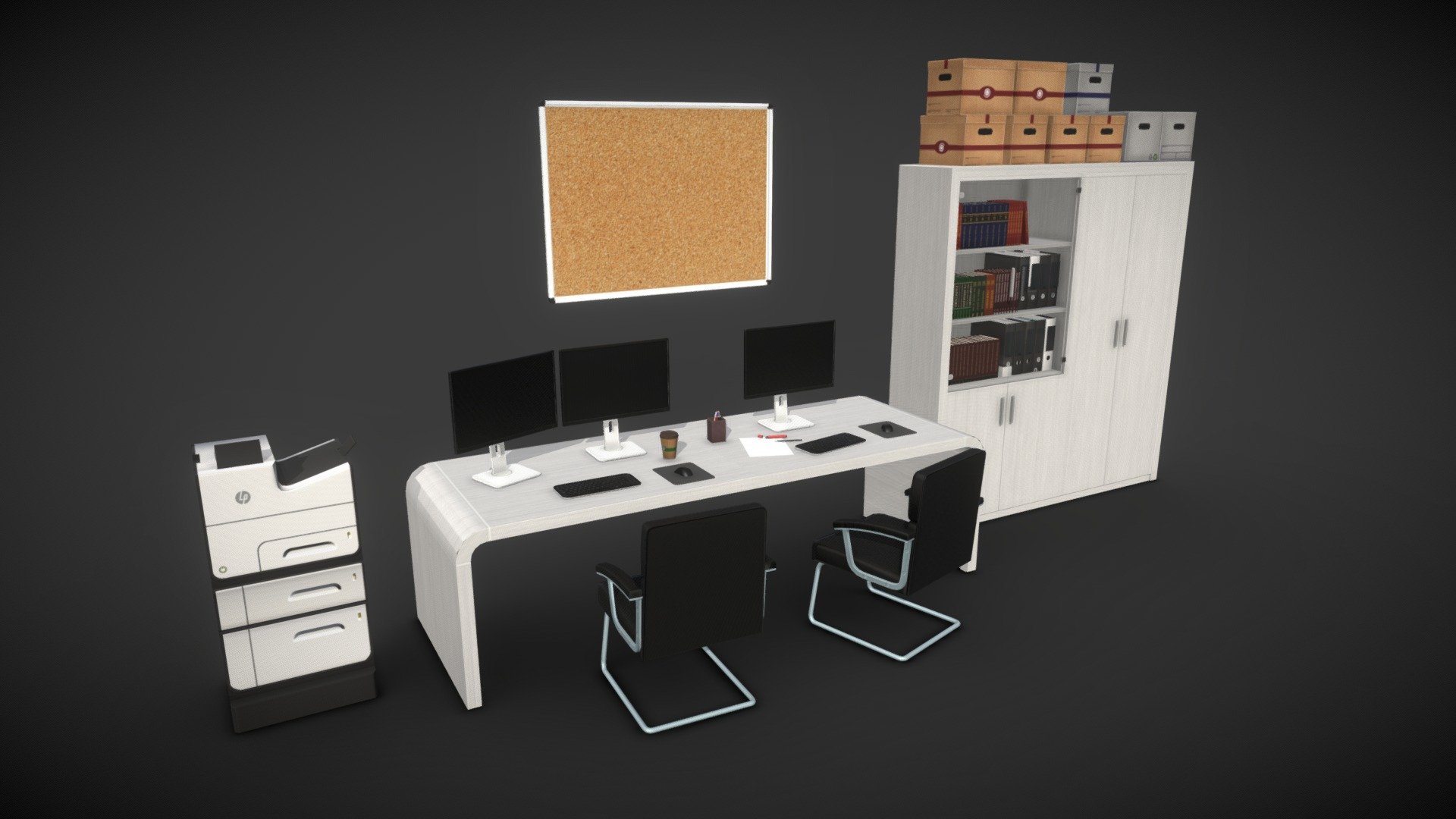 office assets for ue4 and unity - office assets for ue4 and unity - Buy Royalty Free 3D model by Samad.Ahmed 3d model