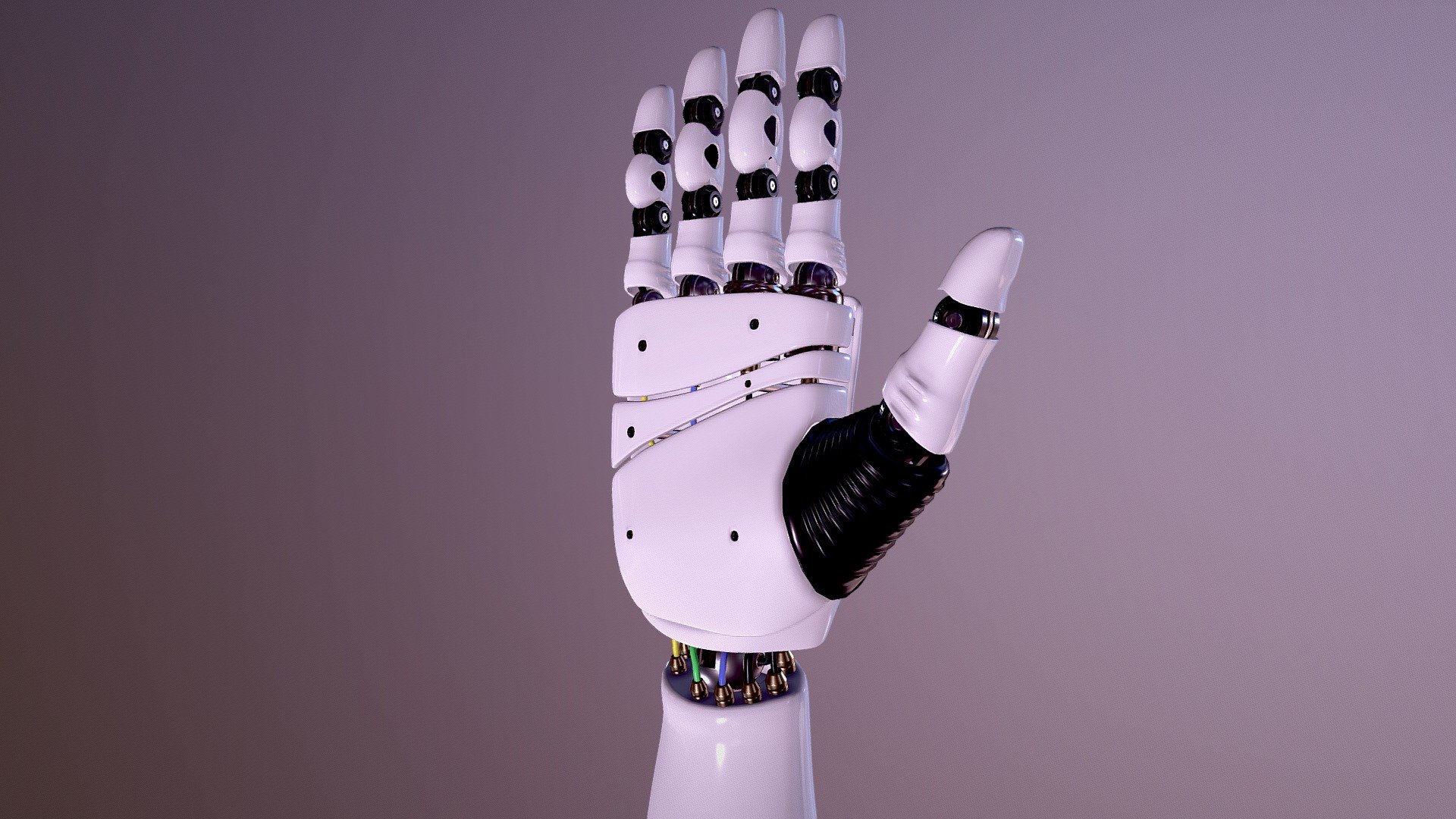 igh quality model of ROBOTIC HAND

*- Rigged and animated with Bones System

- to all objects and materials in a scene names are appropriated

- original file format - max 2014
- system units - centimetrs

*- Robotic hand have Unwrapped uv map non overlapped polygon.

Textures:
1) Robot_Hand_material_ID - PNG 4096 x 4096
2) Robot_Hand_wareframe - PNG 4096 x 4096
3) others draw yourself how you prefer - Robot Hand 3D model - Buy Royalty Free 3D model by omg3d 3d model