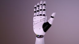 Robot Hand 3D model mesh, bot, robotic, electronic, fingers, cyborg, cabinet, machine, omg, cyborg-bionic-warden, sci-fi, futuristic, technology, animation, animated, robot, hand