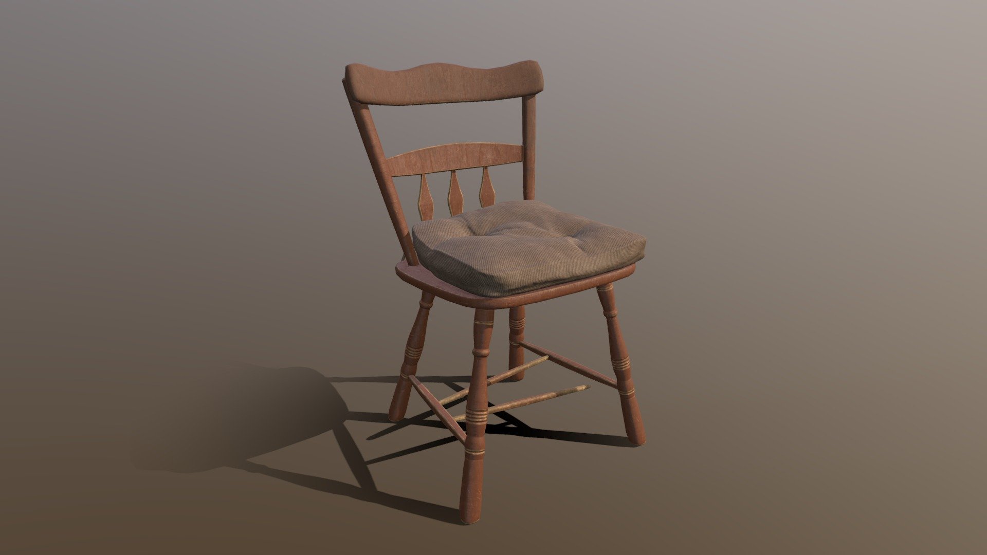Wooden Chair made with professional standards.

Low-medium poly and ready for a game environment, modeled to real world scale. Includes several file formats to use (fbx, ma, obj, stl) along with Basecolor, Normal, Roughness, and ORM maps at 1k, 2k, and 4k resolution 3d model