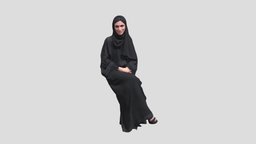 Hijab Sitting people, sitting, standing, uniform, outfit, 3dhuman, hijab, 3drender, employed, businesswoman, girl, lowpoly, 3dscan, female