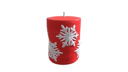 red xmas candle small