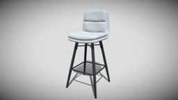 Bar Stool 02 bar, room, modern, stool, cafe, leather, high, restaurant, pub, seat, furniture, seating, kitchen, dining, chair