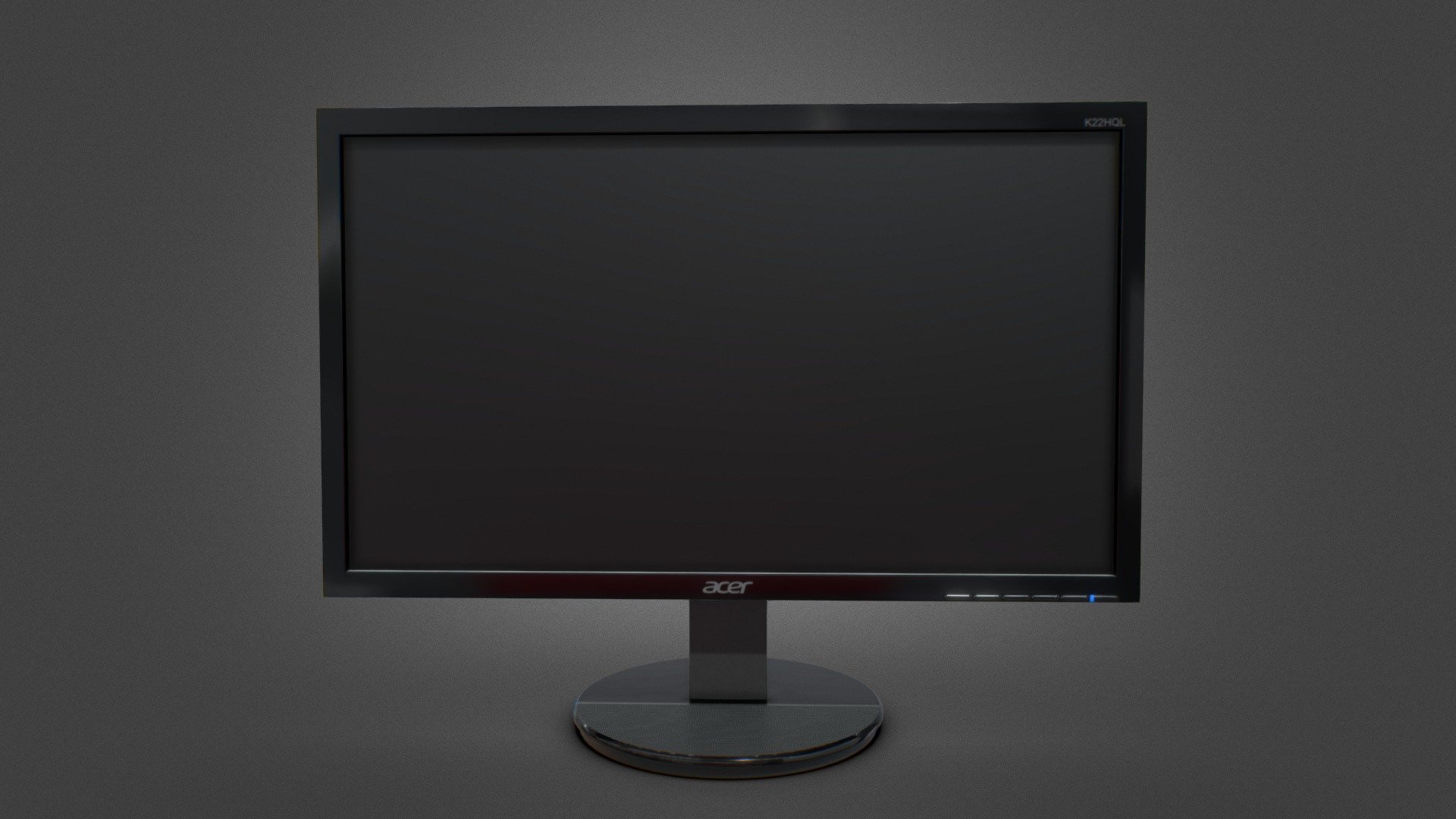 Acer K222HQL Model Monitor

Modelled in real size with real textures.

You are free to use the model. You don’t have to give me a credit. But if you do, I would be really appreciate it. :) - Acer K222HQL Model Monitor - Download Free 3D model by bahayalniz 3d model