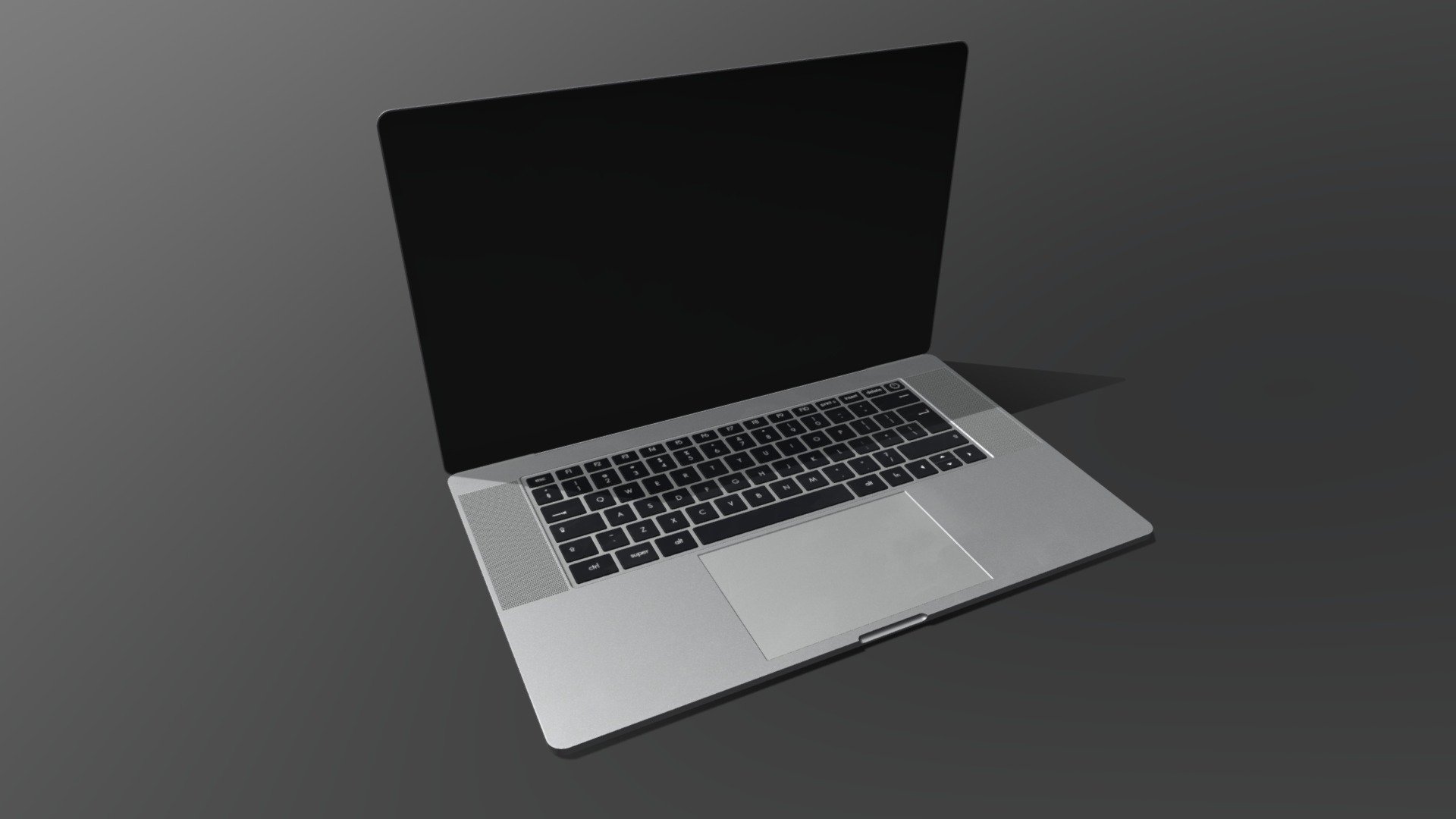 A simple grey laptop in aluminium frame - Laptop - Buy Royalty Free 3D model by PlagnolAdrian 3d model