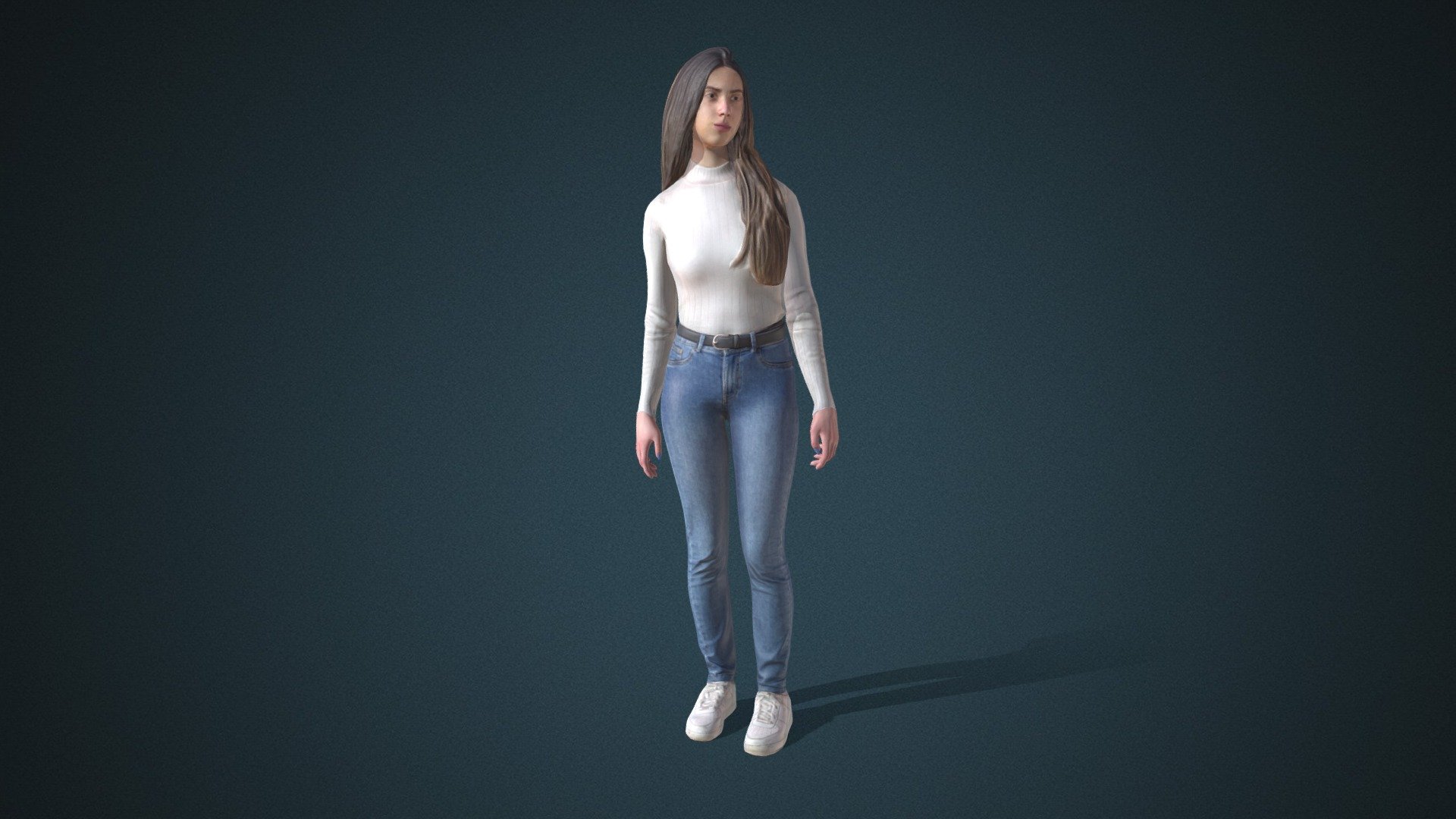 Do you like this model?  Free Download more models, motions and auto rigging tool AccuRIG (Value: $150+) on ActorCore
 

This model includes 2 mocap animations: Modern_F_Look around,Modern_F_Walk. Get more free motions

Design for high-performance crowd animation.

Buy full pack and Save 20%+: Young Fashion Vol.3


SPECIFICATIONS

✔ Geometry : 7K~10K Quads, one mesh

✔ Material : One material with changeable colors.

✔ Texture Resolution : 4K

✔ Shader : PBR, Diffuse, Normal, Roughness, Metallic, Opacity

✔ Rigged : Facial and Body (shoulders, fingers, toes, eyeballs, jaw)

✔ Blendshape : 122 for facial expressions and lipsync

✔ Compatible with iClone AccuLips, Facial ExPlus, and traditional lip-sync.


About Reallusion ActorCore

ActorCore offers the highest quality 3D asset libraries for mocap motions and animated 3D humans for crowd rendering 3d model