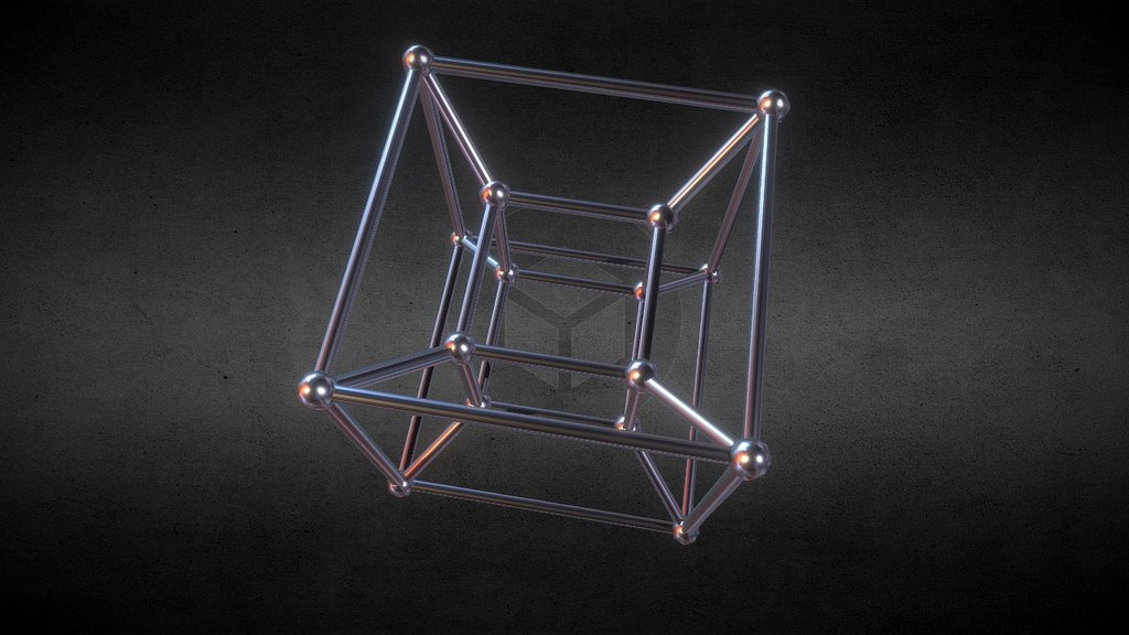 Not much to say about this. It's a visualisation of a 4-dimensional cube, the so called tesseract. The setup for the rig was a bit tricky to get all polygons retain their volume during the animation but apart from that it was relatively simple 3d model