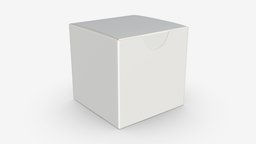 Paper gift box 03 square, empty, white, packaging, case, template, paper, closed, gift, cardboard, mockup, box, mock, package, blank, 3d, pbr