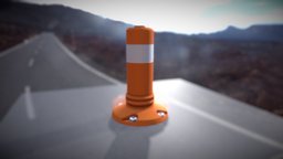 Traffic Delineator Flexipoller (300mm) low-poly