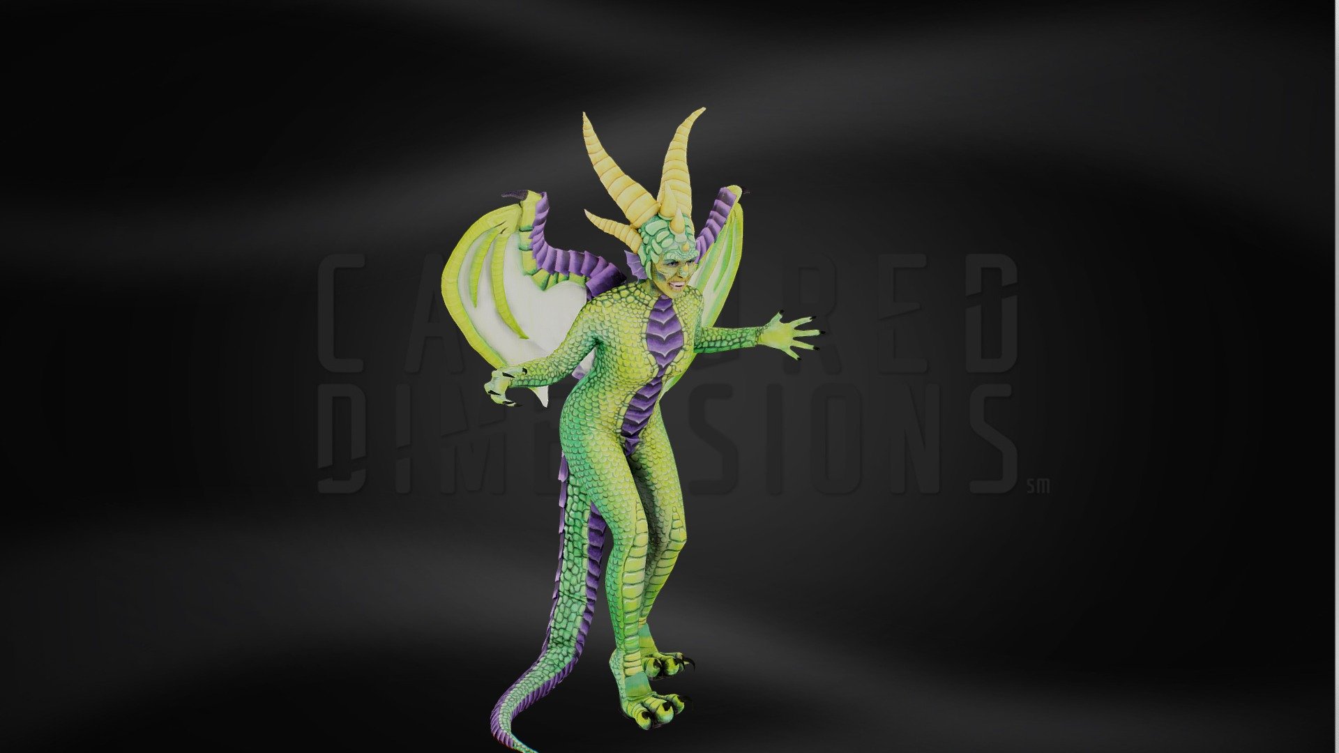 Awesome Green Dragon Cosplay from Dallas Comic Con 2014 - Breanna Cooke - Green Dragon Cosplay - 3D model by captureddimensions 3d model