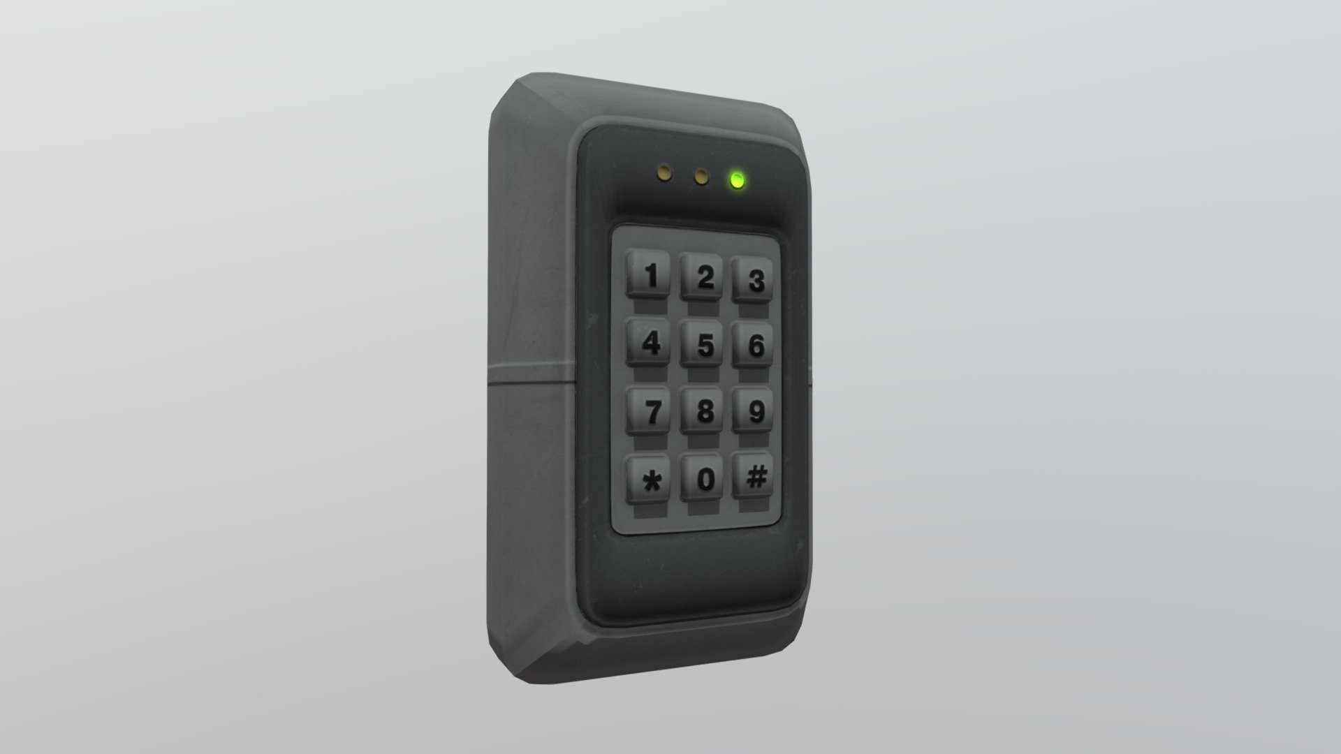 3D Smart Lock
The pack has highly detailed lock ready for use in your project. Just drag and drop prefabs into your scene and achieve beautiful results in no time. Available formats FBX, 3DS Max 2017



We are here to empower the creators. Please contact us via the [Contact US](https://aaanimators.com/#contact-area) page if you are having issues with our assets. 




The following document provides a highly detailed description of the asset:
[READ ME]()




**Mesh complexities:**


Lock_03 572 verts; 676 tris



Includes 1 set of textures with 3 materials:



● Diffuse

● Normal

● Specular - Smark Electronic Door Lock 03 - Buy Royalty Free 3D model by aaanimators 3d model