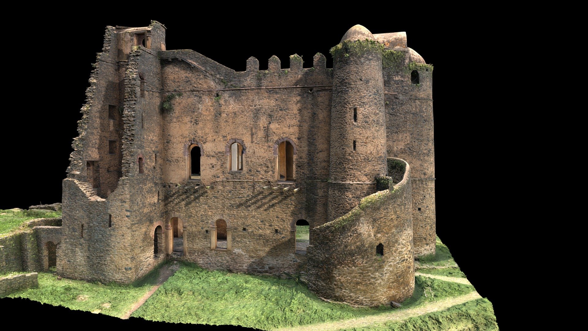 The Zamani Project visited Gondar in Ethiopia in September 2018 to record 6 monuments in Fasil Ghebbi. This model was created using Z+F 5016 laser scanner, Phantom 4 Pro Drone images and Nikon 7200 DSLR images 3d model