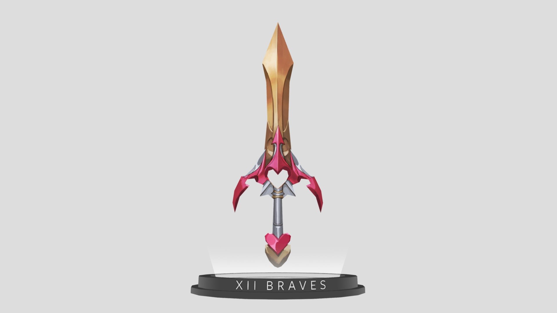 Valentine Series Weapon concept by XII Braves for the game Valiant Force - Valentine Sword - Download Free 3D model by zenkuri 3d model