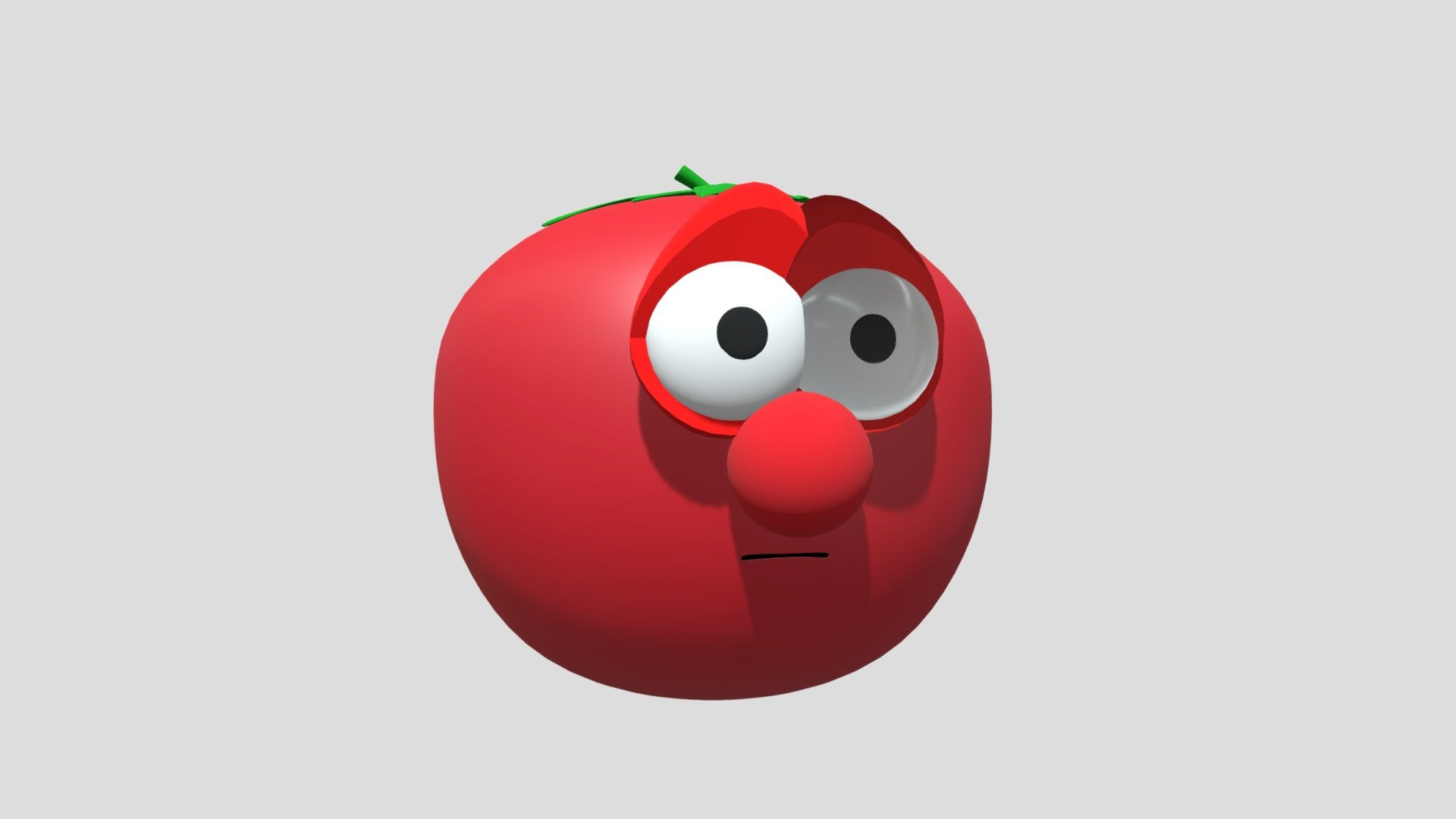 Design of Bob the Tomato (co-host of VeggieTales) seen in several VeggieTales episodes from Late 2000 to 2004.

Rig, mouth, eyes and original Bob the Tomato model by Cmanflip - Bob the Tomato (Late 2000) - Download Free 3D model by Janice Emmons 1990-present (@JaniceEmmons1990) 3d model