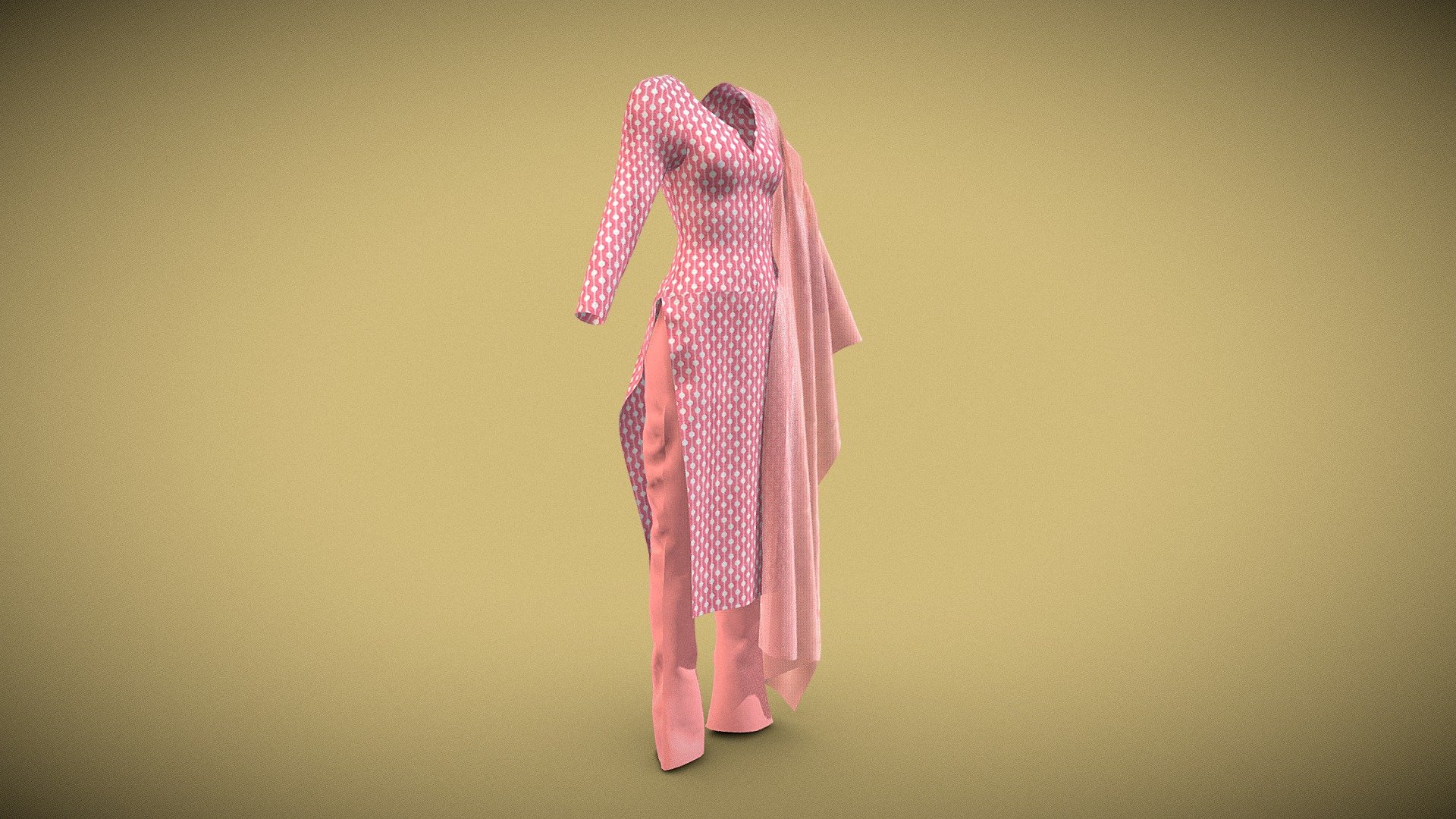 Nepali / Indian Girl Dress
Made in Blender - Kurtha (Nepali / Indian Dress) - Buy Royalty Free 3D model by SAXN 3d model