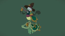 Incense Palanquin (OC: Guille Garcia) incense, palanquin, character, witch, creature, stylized, monster
