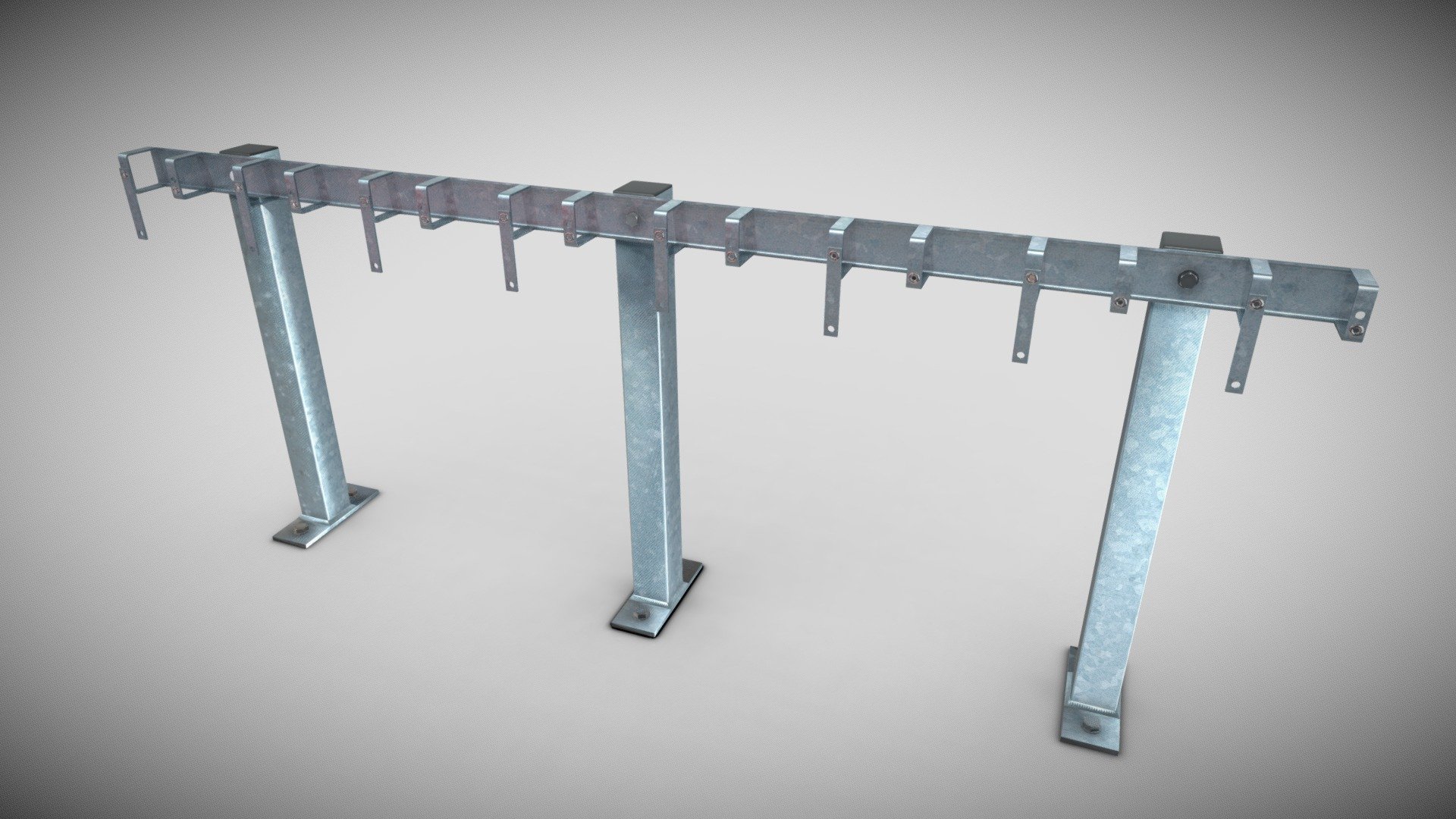 Galvanized scooter stand - Electric Scooter Rack - Buy Royalty Free 3D model by hofo_works (@hofoo7) 3d model