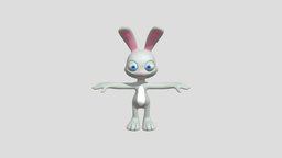 Stylized Cartoon Anthropomorphic Rabbit 3D model
