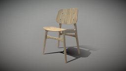 Soborg Chair oak standard Lacquered wood office, room, modern, wooden, people, sitting, housing, urban, seat, furniture, table, furnishing, resting, architecture, lowpoly, chair, decoration, 3dmodel, interior, modelling, desinging