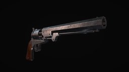 Antique Revolver london, revolver, antique, firearm, old, pistol, gap, substancepainter, substance, gun, colt, navy