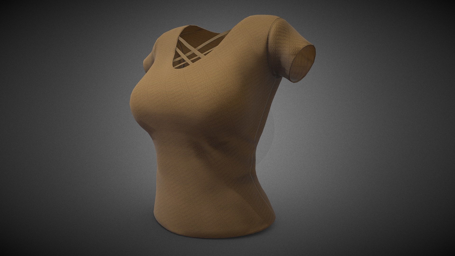 3D model Women tank top with UV map VR / AR / low-poly