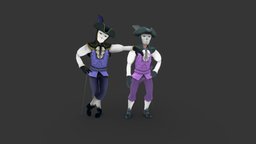 Carnival character lowpoly 1 shadow, venice, italy, mask, costume, carnival, character, asset, game, blender, man, human, male