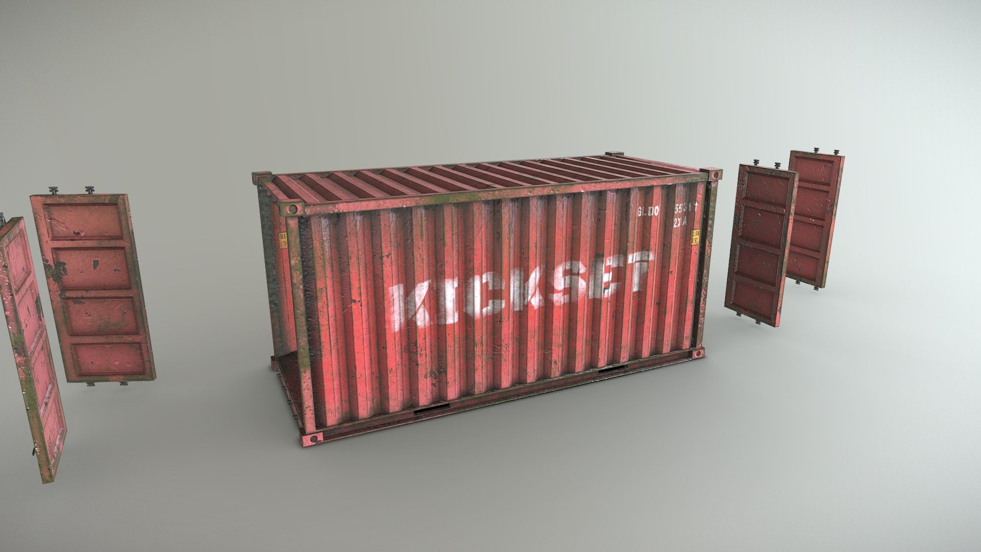 Red Container - Download Free 3D model by Kwon_Hyuk 3d model