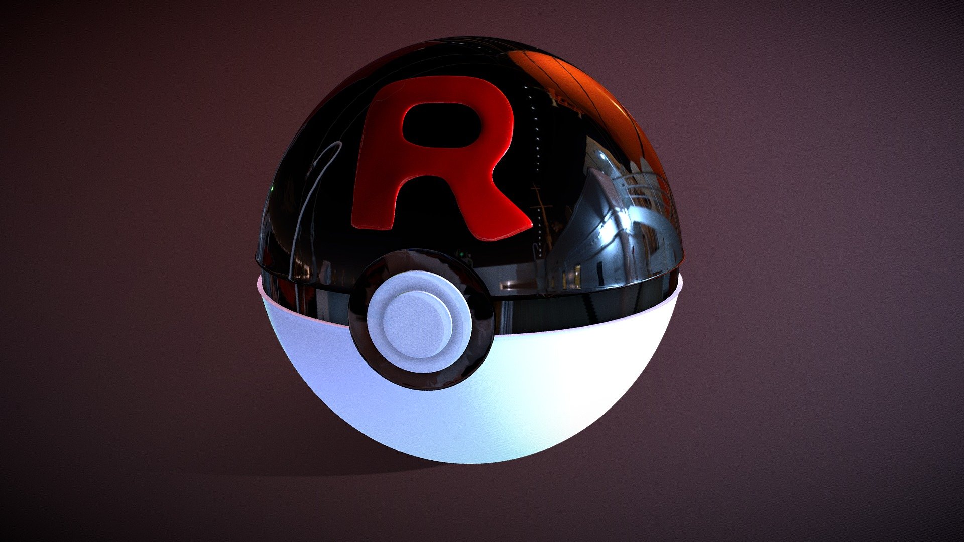 This is a project of 3D Model of Team Rocket's Pokeball to use on your project 3d model