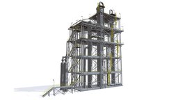 Refinery Unit tower, pipe, oil, platform, energy, heavy, silo, petrol, electricity, industry, chemical, pipes, fuel, refinery, crane, petroleum, factory, electric, industrial, steel