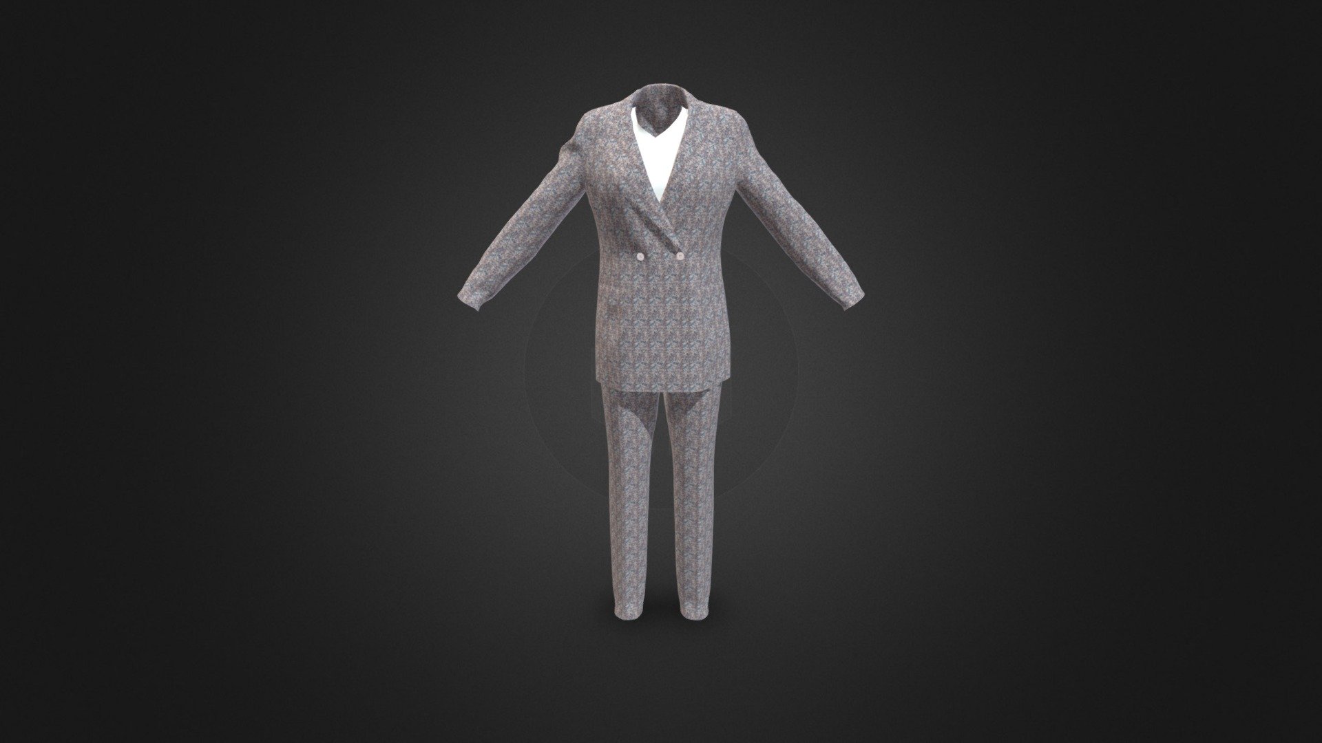 Women's suit jacket - Women's suit jacket - Buy Royalty Free 3D model by number1d3d 3d model