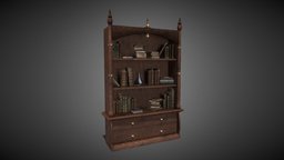 Medieval bookcase case, medieval, furniture, bookcase, low-polly, low-poly-model, 3dsmax, 3dsmaxpublisher, lowpoly