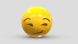Apple Smirking Face face, set, apple, messenger, smart, pack, collection, icon, vr, ar, smartphone, android, ios, samsung, phone, print, logo, cellphone, facebook, emoticon, emotion, emoji, chatting, animoji, asset, game, 3d, low, poly, mobile, funny, emojis, memoji