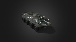 BTR-60 Tank Vietnam vehicles, army, tank, military-vehicle, substancepainter, weapon, game, lowpoly, military, car