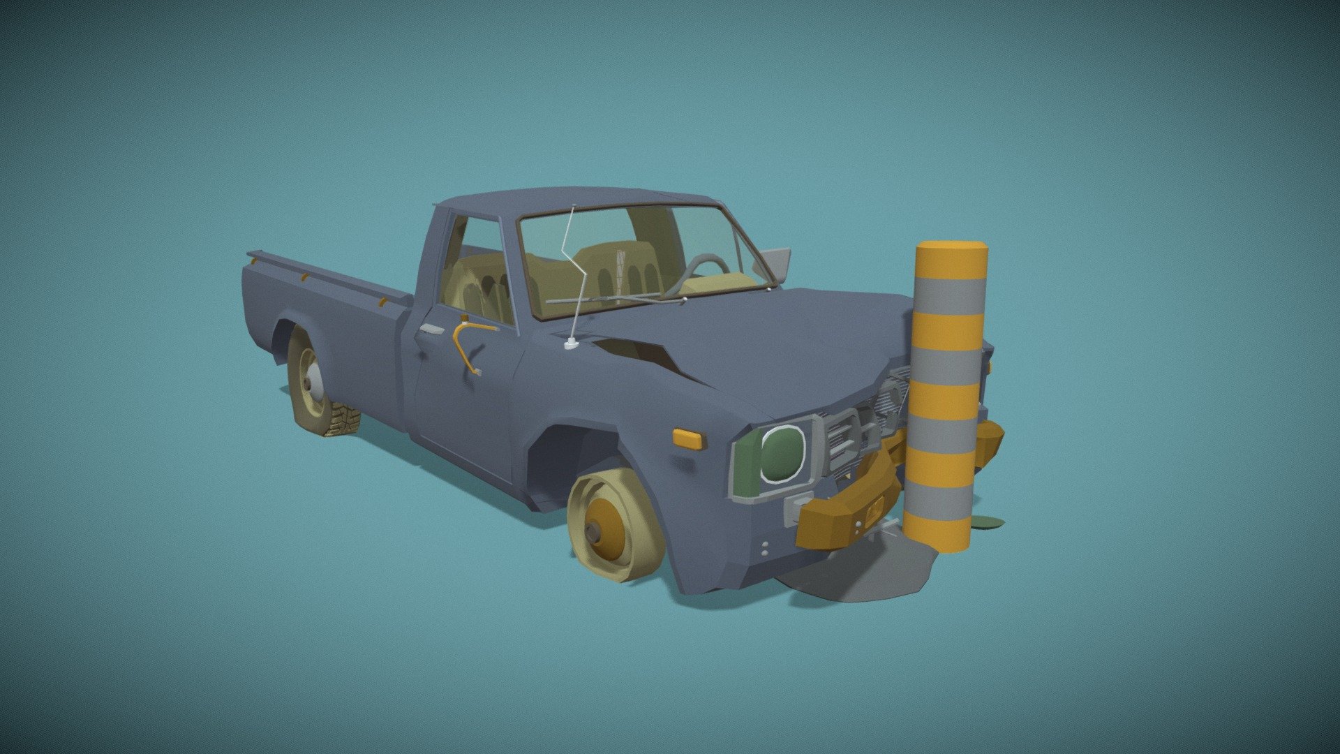 This is my seventh homework in course at XYZ Shool (Draft Punk course) - toyota pickup HW 7 - Download Free 3D model by kompot260 3d model