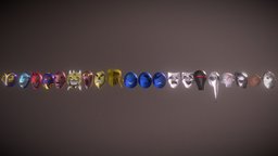 3D Masks predator, dc, machine, mask, movie, yugioh, star-wars, 3d, 3dsmax, texture, monster, bumpmap, horror