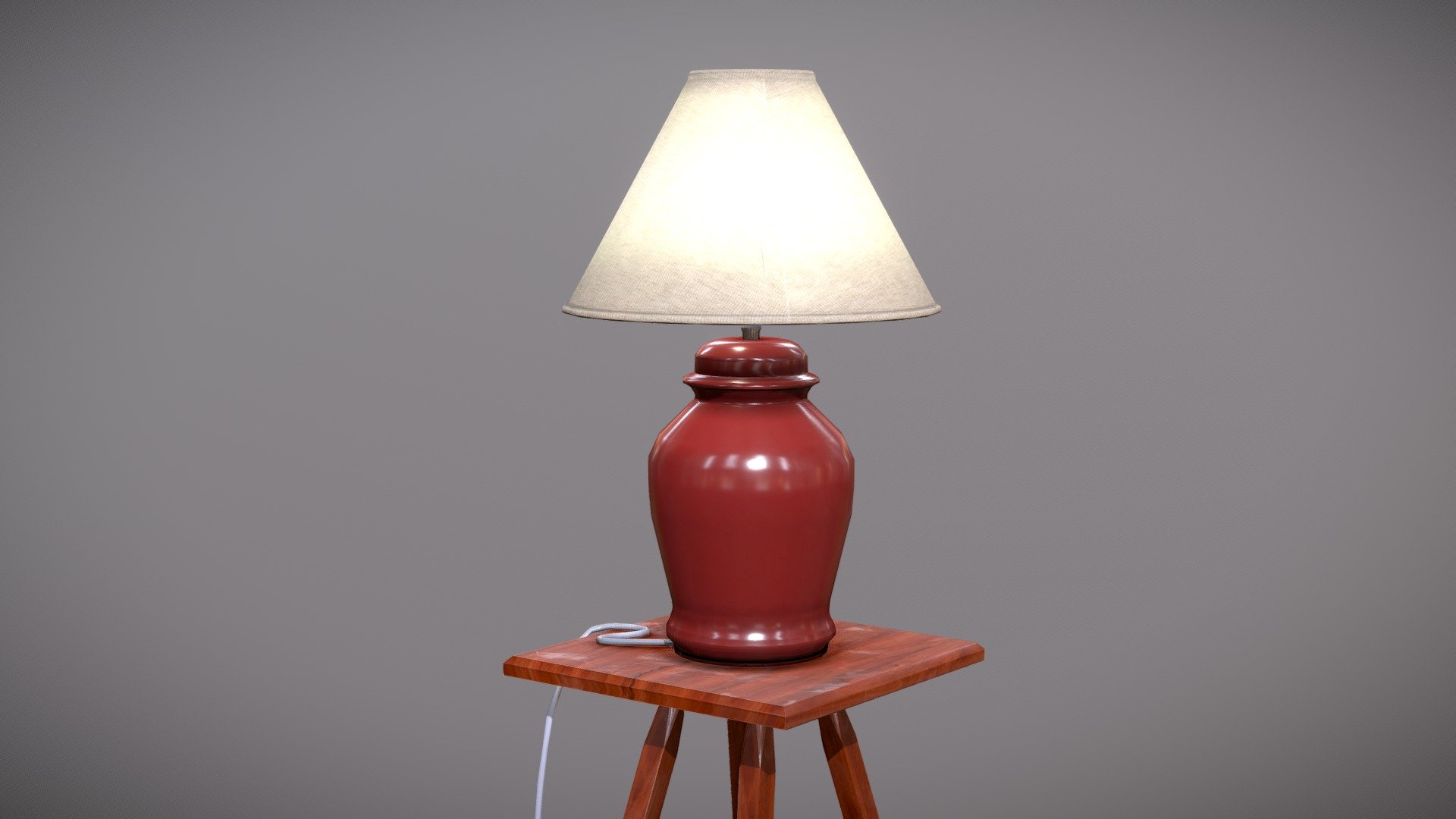 PBR low poly lamp and table, great for an office or lounge room scene in a game or architectural shot.  

File format FBX

Diffuse - 2048x2048
Normal - 2048x2048
AO - 2048x2048
Specular - 2048x2048
Gloss - 2048x2048
Emmision - 2048x2048

Both UV'd, assets share the same UV space.
Modeled in maya, baked xnormal and textured with quixel 3d model