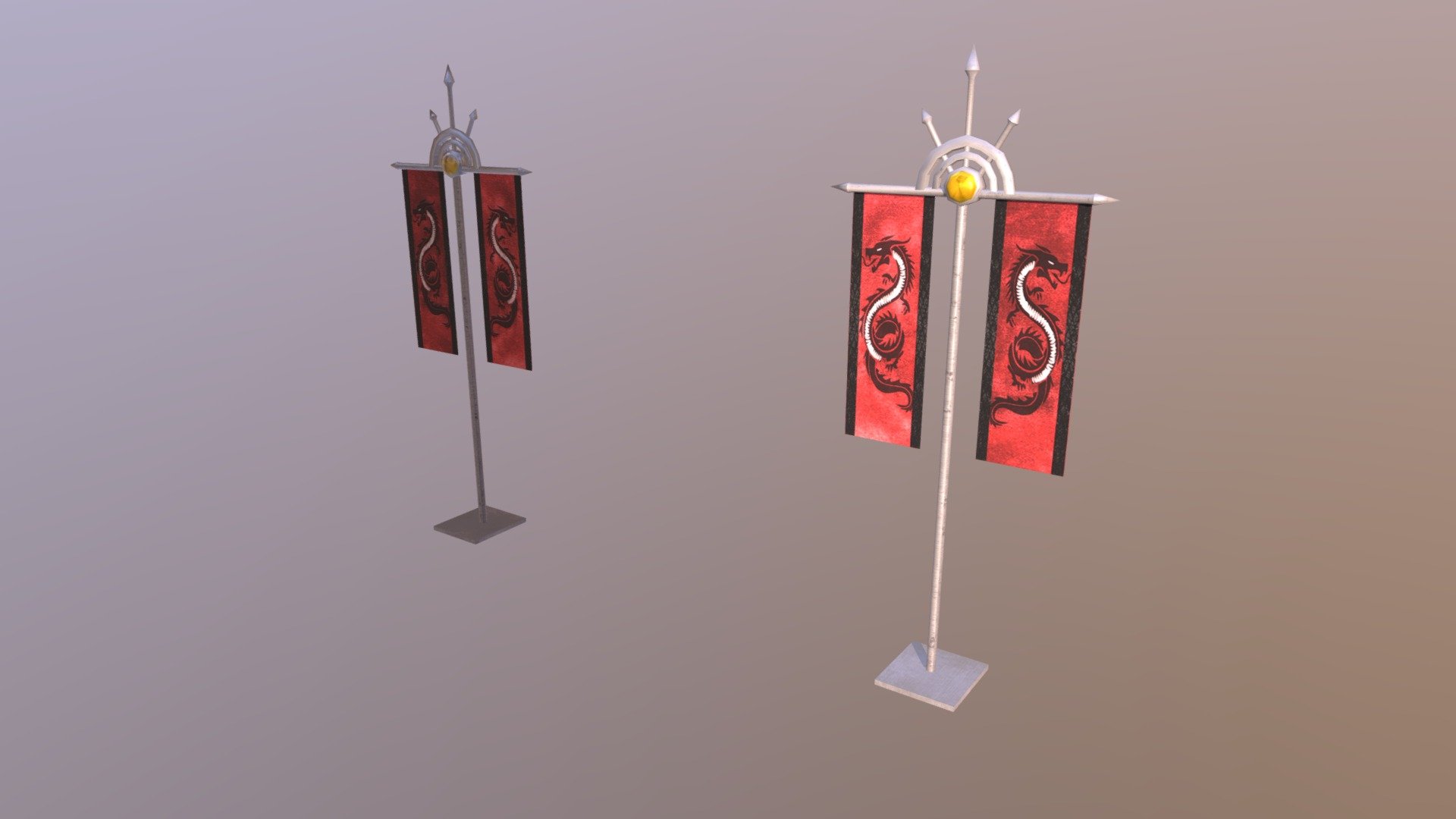 Banner prop for 3Ds Final - Banners - 3D model by xSlickRickx 3d model