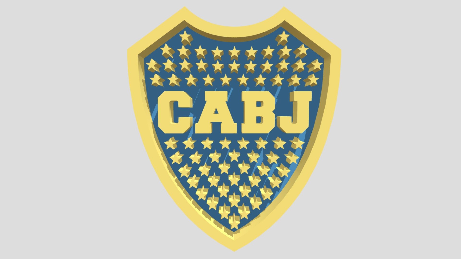 SPANISH DESCRIPTION / DESCRIPCIÓN EN ESPAÑOL
Este es el Escudo 3D del &ldquo;Club Atlético Boca Juniors (CABJ)