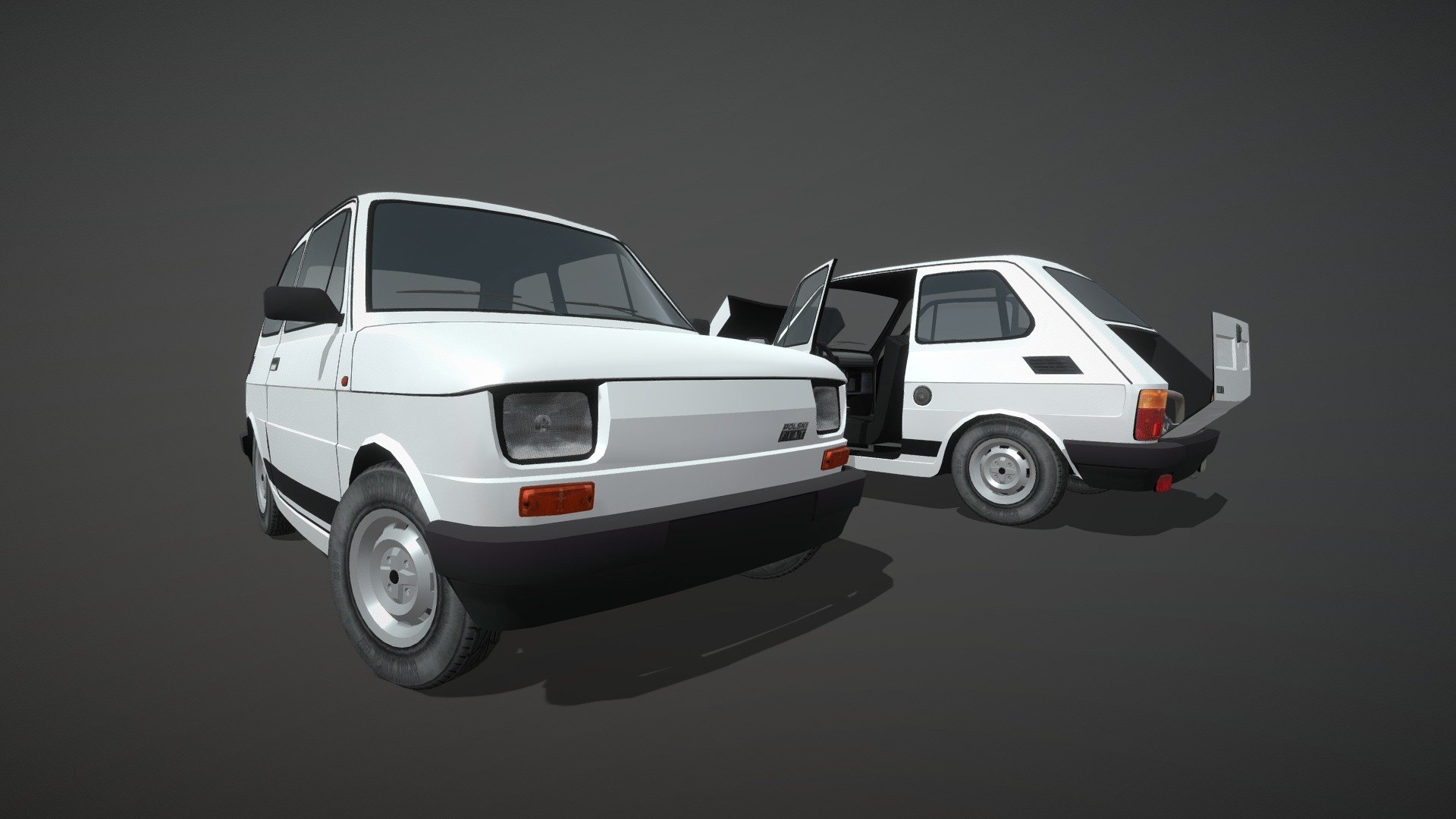 The Polski Fiat 126p i made from scratch using blueprints and images for NFS ProStreet Pepega Edition.

It was one of the two cars that got me into the nfs modding scene and the Pepega Team.

Of course its not perfect, the model had some major changes over time and of course there was some scrapped content.

I tried my best in doing it as accurate as possible and im very happy with the final result.

And of course you car drive it and upgrade it in the mod!

I really recomment playing the mod because my friends put a lot of effort into it and they deserve it.

You can get the mod here:

https://pepegamod.com/pepega-download/

Special Thanks for:

-Pepega Team for giving me a chance and of course for being the best dudes i ever met,

-Marf, Ekskalibur12, Wojach and my other great friends for their support,

-And of course You for playing the mod and enjoying the work me and my friends did 3d model