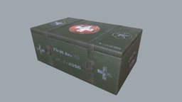 First Aid Kit ww2, doctor, aid, firstaidbox, emergency, first, box, military-equipment, firstaidkit, substancepainter, substance, military, medical