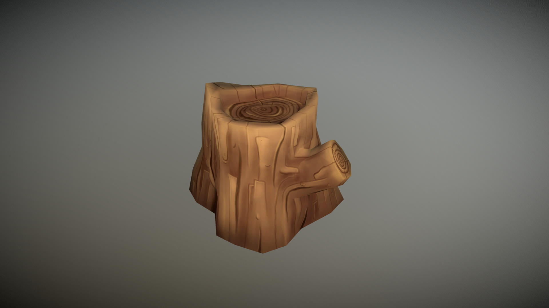 My first fully handpainted model ^^ - Stylized tree bark - Download Free 3D model by Michalina "Miszla" Gąsienica-Laskowy (@Miszla) 3d model