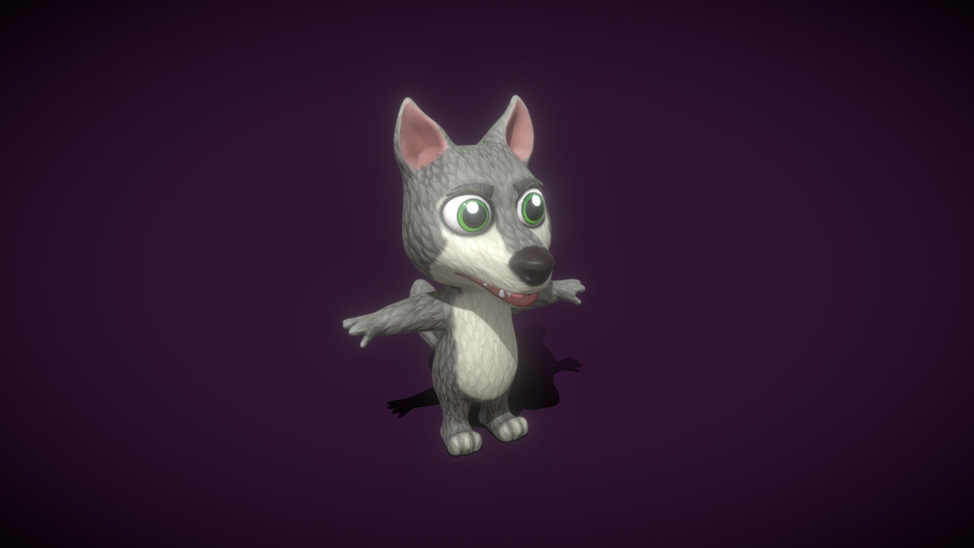 Cartoon Wolf Rigged 3D Model is completely ready to be used in your games, animations, films, designs etc.  

All textures and materials are included and mapped in every format. The model is completely ready for visualization in any 3d software and engine.  

Technical details:  




File formats included in the package are: FBX, OBJ, GLB, ABC, DAE, PLY, STL, BLEND, gLTF (generated), USDZ (generated)

Native software file format: BLEND

Render engine: Eevee

Polygons: 11,748

Vertices: 11,452

Textures: Color, Metallic, Roughness, Normal, AO

All textures are 2k resolution

The model is rigged

We have another model with animations

Only following formats contain rig: BLEND, FBX, GLTF/GLB
 - Cartoon Wolf Rigged 3D Model - Buy Royalty Free 3D model by 3DDisco 3d model