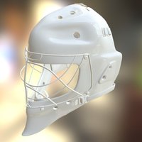 High Poly Hockey Goalie Helmet hockey, helmet
