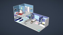 Low Poly Apartment n6 room, flat, pack, apartment, collection, furniture, props, package, houseware, houseroom, architecture, cartoon, lowpoly, house, home, building, interior, modular, environment, exteriors