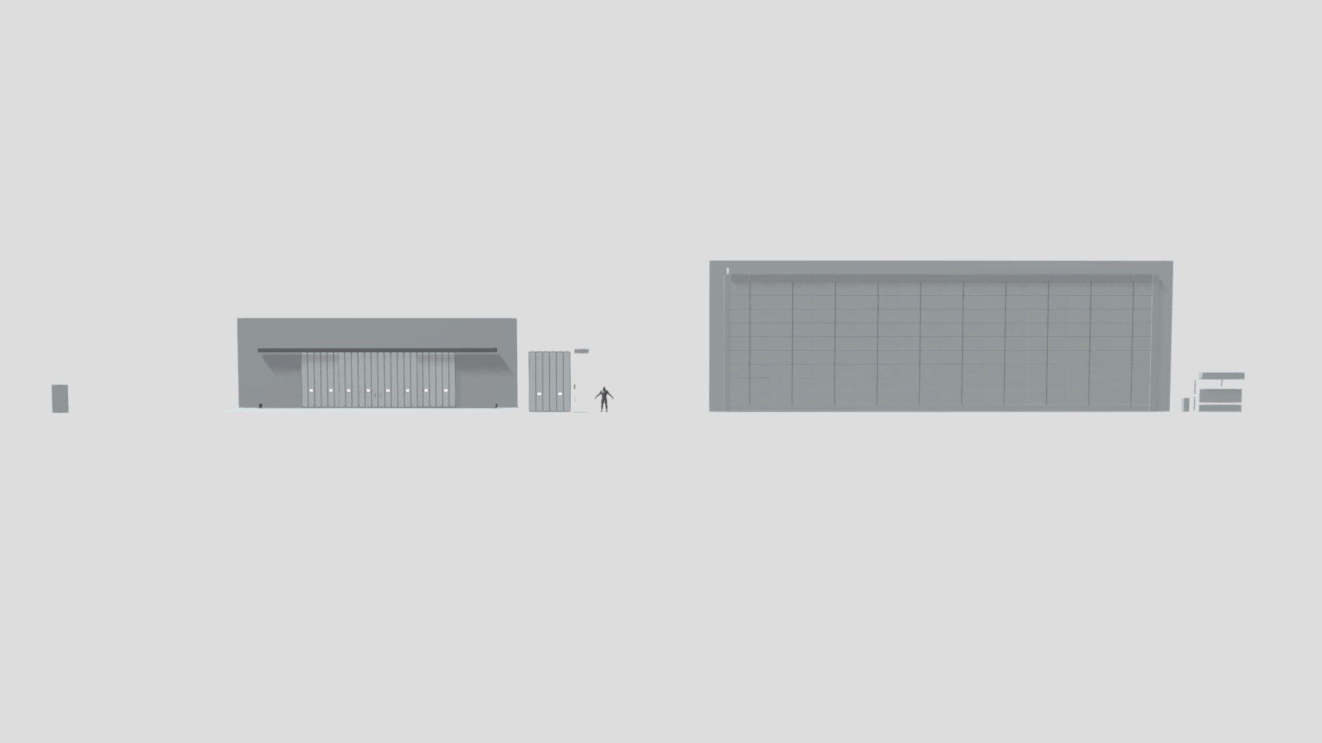 Highpoly hangar doors kit for the Artcraft course diploma project - Hangar | Highpoly | Doors kit - Download Free 3D model by sauti 3d model