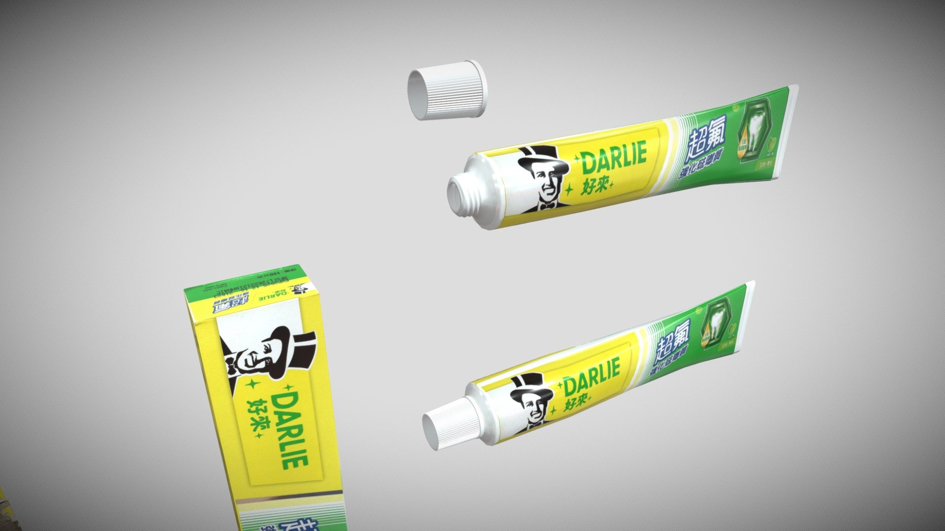 DARLIE好來(黑人牙膏) toothpaste - 3D model by 啾啾學三滴 JoJo_3D_Class (@JoJo_3D_Class) 3d model