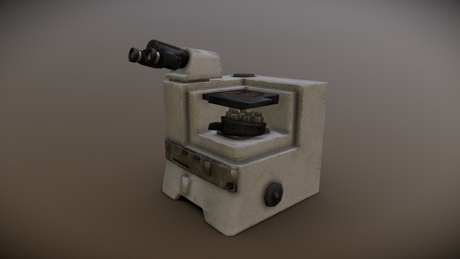 A Metallographic Microscope is just what your science team needs! Prefect for militar and desert scenes.

Game Ready, PBR MEtalic Textures - Desert Military Kit: Metallographic Microscope - Buy Royalty Free 3D model by MattMurch 3d model